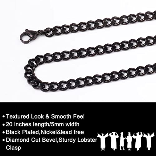 Yesilver Graduation Gifts For Him, Black Cuban Link Chain For Men Class Of 2022 Gifts Chunky Graduation Necklace College Graduation Gifts For Him 2022 High School #TOP5