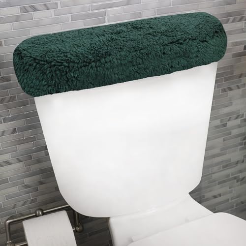 Home Weavers Waterford Collection 100% Cotton Tufted Bath Rug Extra Soft and Absorbent Bath Rugs Non-Slip Bath Mats Machine Washable Bath Mats for Bathroom 10x22 Tank Lid Cover Bottle Green