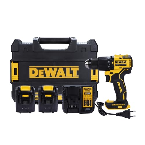 DeWalt DCD709S2T-QW - Taladro Percutor sin escobillas XR 18V 13mm 65Nm con 2 baterías Li-Ion 1,5Ah y maletín TSTAK, Arándano