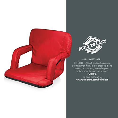 picnic time red kansas city chiefs ventura seat portable recliner chair