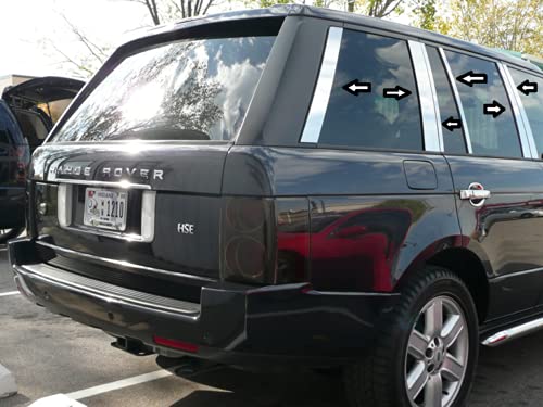 Boa Line Auto- chromowany słupek drzwiowy 4-drzwiowy 12 szt. S.STEEL, kompatybilny z 2002-2013 Range Rover L322 VOGUE