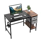 【Tamaño perfecto】 Este escritorio para computadora con cajones puede caber perfectamente en su hogar, oficina, oficina en casa, dormitorio, sala de estudio, dormitorio, sala de estar.