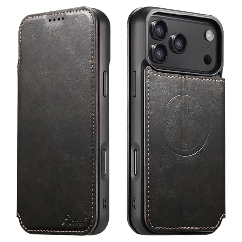 Étui iPhone 17 Pro Max noir : finis les écrans rayés avec ce portefeuille cuir
