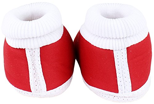 Image of Neska Moda 0 To 6 Months Baby Boys & Girls Cotton Butterfly Slip On Baby Booties