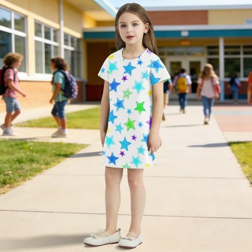 Vestido de verano para niñas de 2 a 8 años en tela natural 3
