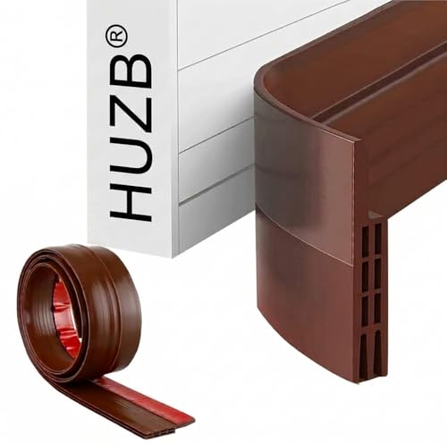 Image of Silicone Door Bottom /Under Gap Filler Rubber Sealing Strip, Door Sealer Strip for Cockroach, Insect and Bugs, Seal Air & Dust (Brown, 39 Inch) (Brown, 39 Inch)