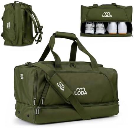 LODA compact (48L) Multifunktions-Sporttasche - Kompakt & Praktisch | Mit Rucksackfunktion, Schuhfach, großem Nassfach & wasserfestem Duschfach – ideal für Alltag & Training – stil