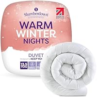 Slumberdown Warm Winter Nights Single Duvet 13.5 Tog - Thick & Cosy Quilt for Cold Weather | Soft Touch Cover, Non-Allergenic, Machine Washable, UK-Made Bedding (135 x 200cm)