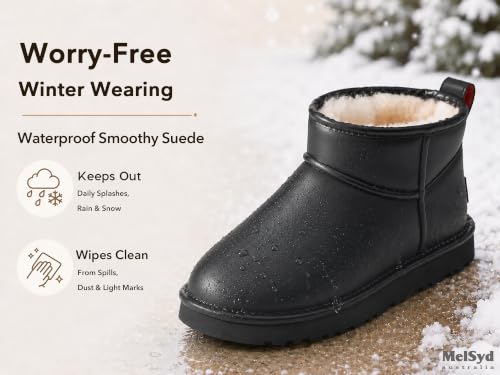 Image of 100% Sheepskin Mini Boots with Arch Support Options: Warm to -22F