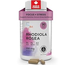 Live 5AM Rhodiola Rosea Supplement 200 mg | 90 Capsules 6:1 Extract Rhodiola Supplement, Adaptogen for Energy, Mental Focus…