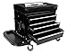 Performance Tool W85025 3-Drawer Rolling Tool Chest Seat With Magnetic Side Trays,Black