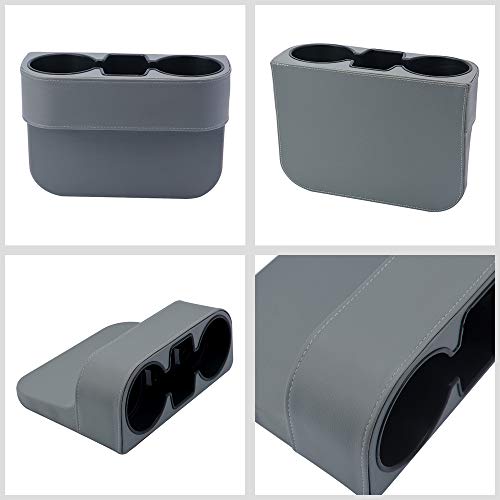Image of Gray Multifunctional Car Cup Holder Car Seat Organizer Gap Filler Bottle Phone Storage Organizer