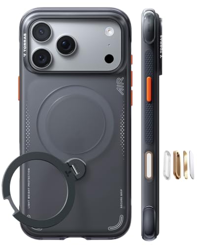 TORRAS Q3 Air for iPhone 18 Pro Case Cover, 360° Magnetic Stand B...