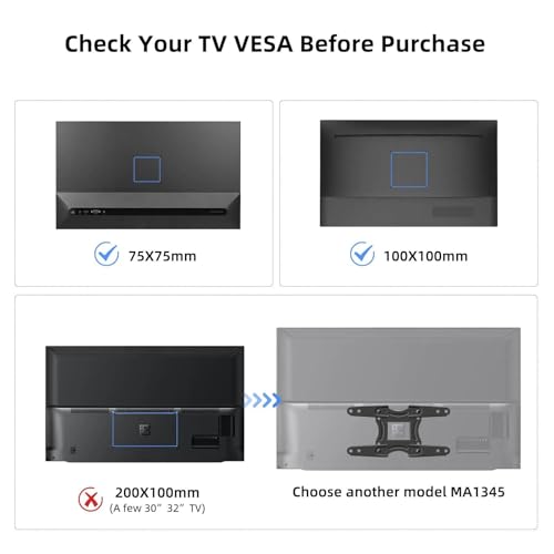 Image of Suptek Articulating Arm TV LCD Monitor Wall Mount, Full Motion Tilt Swivel and Rotate for Most 15 17 19 20 22 23 24 26 27 LED TV Flat Panel Screen with VESA 100, 75 LCD Displays MA2720