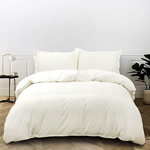 Dalina Funda Nórdica para Cama 135, Juego de 4 Piezas Liso - Incluye Funda de Edredón 210x220cm, Bajera Ajustable 135x190cm y 2 Fundas de Almohada 45x70cm - Microfibra Suave y Transpirable