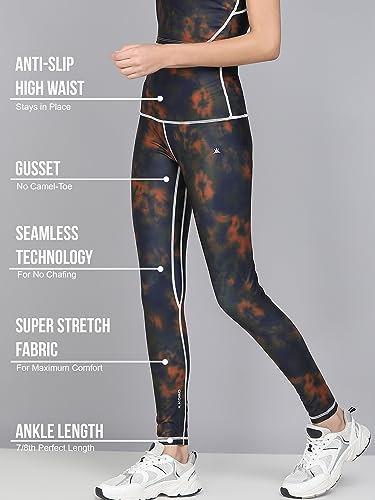 Image of Kobo Active Wear for Women Gym | High Waist | Ankle Length | Squat-Proof | Workout Tights for Women | 4-Way Stretch | Leggings for Gym, Cardio | Yoga Pants (Imported)