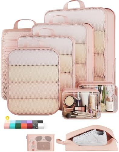 Veken 9/11 Set Compression Packing Cubes for Travel Essentials,Co...