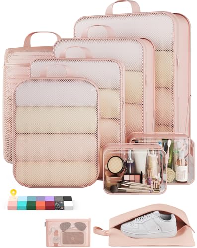 Veken 9/11 Set Compression Packing Cubes for Travel Essentials,Compressible...