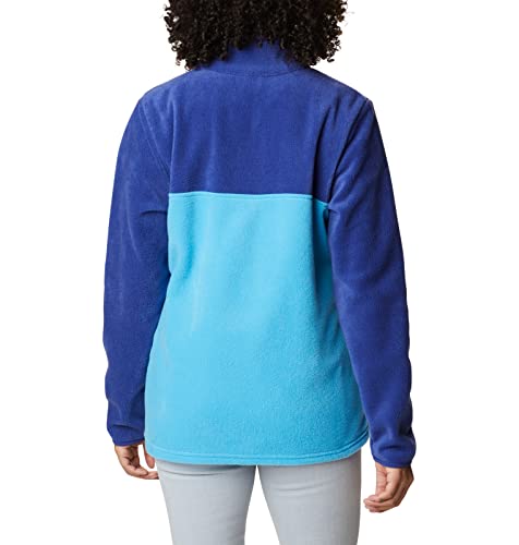 Image of Columbia Womens Benton Springs Half Snap II Pull Over Fleece Jacket, Dark Stone /Canoe /Vintage Blue, 3X