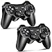 PS3 Controller Wireless Bluetooth Gamepad für PlayStation 3 Dual Vibration Game Controller Fernbedienungen Sechsachsen Wireless PS3 Controller mit Ladekabel (2 Schwarz)