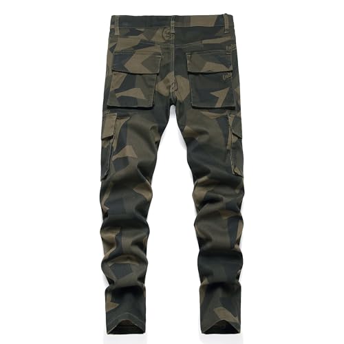 GUNLIRE Boy's Camo Pants Skinny Fit Elastic Waist Stretch Camouflage Color Casual School Fashion Comfy Pants2