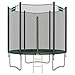 SONGMICS Cama Elástica, 183 cm, Trampolín para Niños con Red, Cojín de Seguridad, Escalera, Mástil Recto de 180 cm de Altura, Marco de Acero, Verde Oscuro STR061C01
