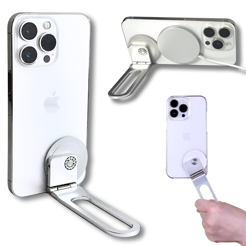 スマホ&タブレットスタンド Pop Bar BG062 日本製 薄型 3in1 |MagSafe 充電器対応(3M VHB テープ固定式)・日米特許取得|高耐久アルミ&ステンレス製/吟醸シルバー|ギフト・記念品・在宅ワークにも最適 [ふるさと納税・長崎県島原市]