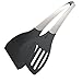 Pedrini Gadget Pinza per Hamburger, Acciaio Inossidabile, Nero, 26x7.5x10 cm
