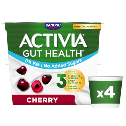 Activia Cherry Yogurt 0% Fat, 4x115g