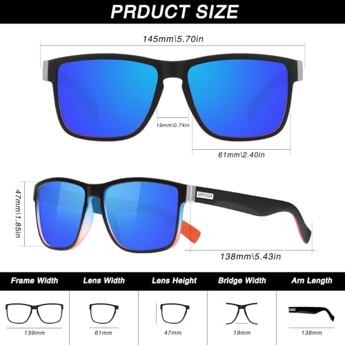GRFISIA Vintage Polarized Sunglasses for Men and Women Driving Sun glasses 100% UV Protection4