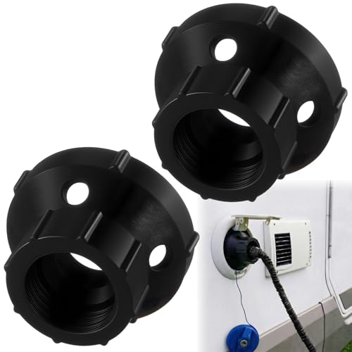 Retisee RV Water Fill Adapter Fresh Water Tank Hose Adapter for Travel Trailer & Camper Hands-Free No Splash Inlet Fitting Leak-Proof No-Tool Installation (2 Pack)