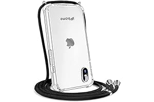Bandolier iPhone X, XS Case with Adjustable Black Neck Cord Lanyard Strap