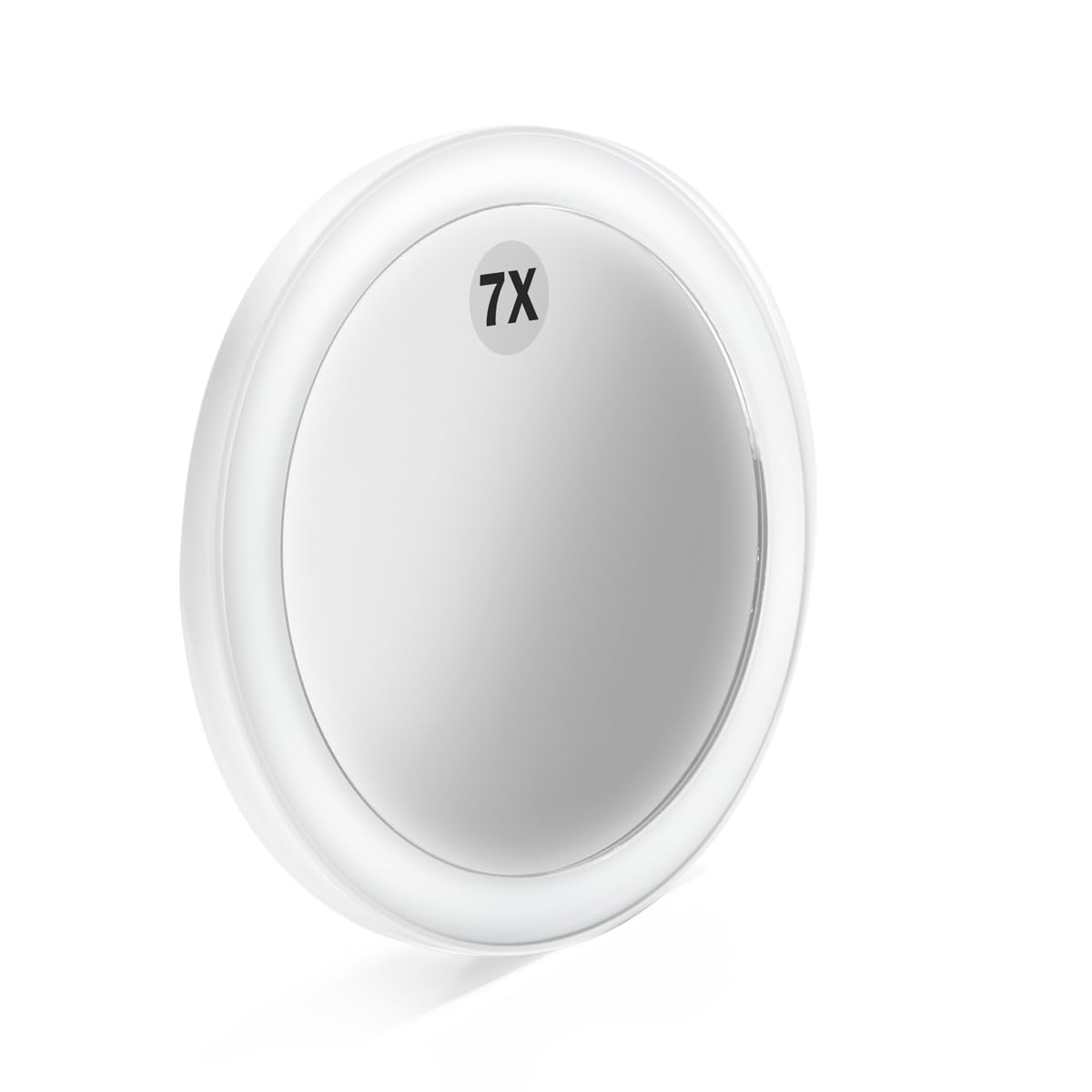 MACOM Mini Specchio da Trucco con ventosa, Ingrandente 7X con luce LED e ricarica USB, Sensation 234 Mini Solar