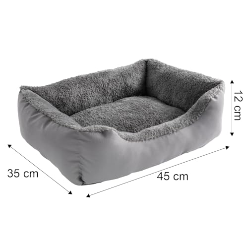 Daniel James Cat & Dog Bed - Washable Fleece Pet Cat Dog Sofa Bed with Non-Slip Base - Soft Cosy Mattress Cushion for Small, Medium, Large Pets - Extra Small, Grey - Image 6
