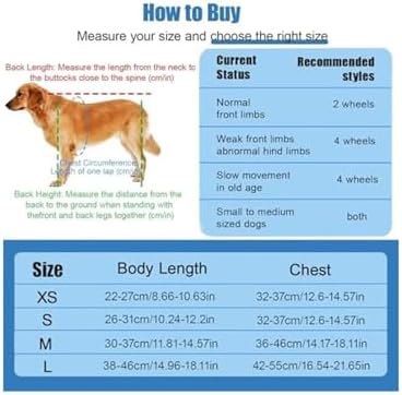 Lightweight Dog Wheelchair for Back Legs - Adjustable Mobility Aid & Hip Support for Disabled Pets, Pet Leg Brace for Enhanced Mobility & Comfort