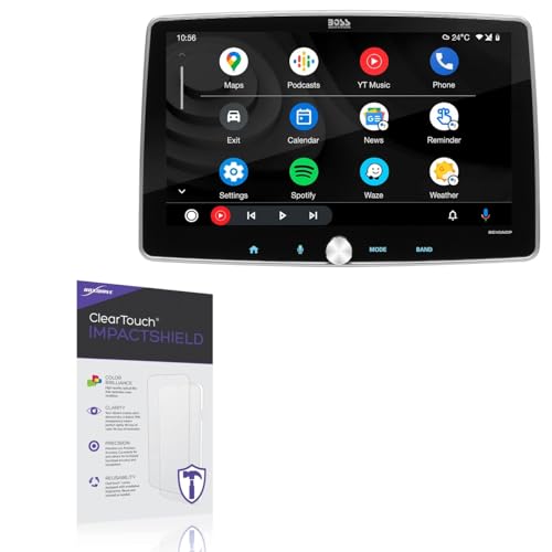 BoxWave Screen Protector Compatible with BOSS Audio BE10ACP-C (10.1 in) - ClearTouch ImpactShield (2-Pack), Impenetrable Screen Protector Flexible Film