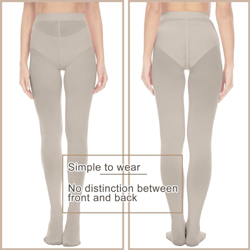 Image of Citystl Opaque Black Tights for Women, 80D Tummy Compression Plus Size Tights, Control Top Microfiber Pantyhose for women