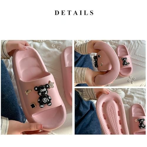 Bear Slippers for Women Indoor Outdoor Beach Travel Slides Shower Sandals Cushioned Thick Sole Y2k Aesthetic Cute3