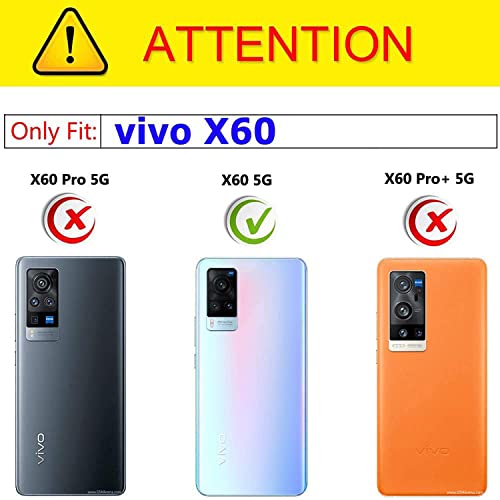 Image of Kapa Matte Lens Protective Back Cover for Vivo X60, Slim Silicone with Soft Lining Shockproof Flexible Full Body Bumper Case (Black)