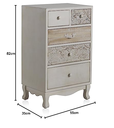 FineBuy Sideboard Mango Massivholz Schwarz - Runde  Produktbild-Vorschau 6