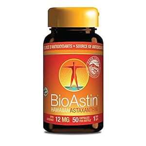 BioAstin Hawaiian Astaxanthin, 12mg, 50ct, Hawaiian Grown Antioxidant