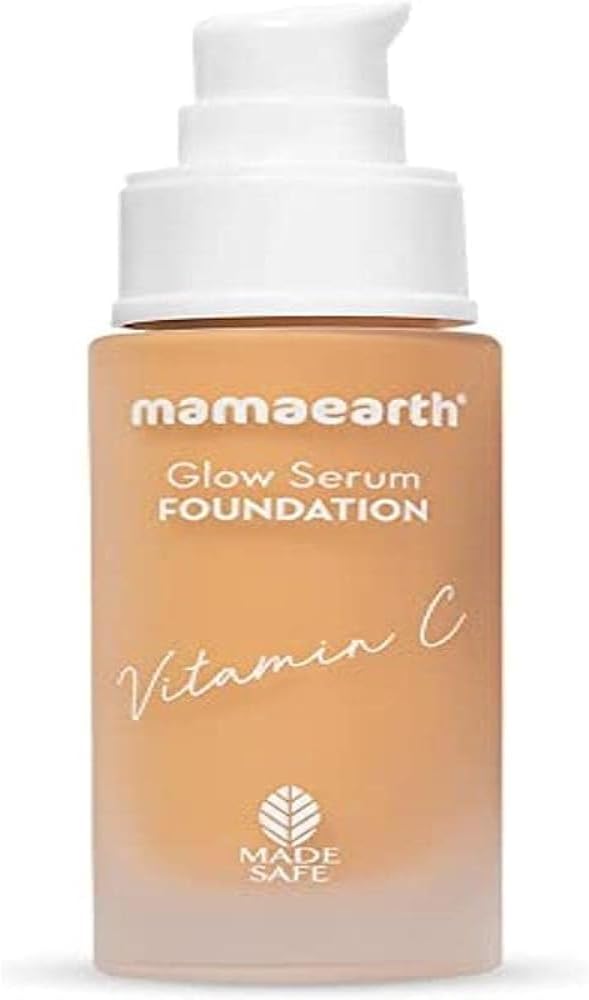 Glow Serum Foundation, Medium Coverage, Matte Finish, With Vitamin C & Turmeric For 12-Hour Long Stay- 06 Almond Glow - For All Skin Types - 30 Ml
