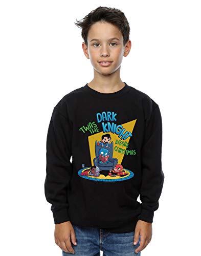 Absolute Cult DC Comics Boys Super Friends Dark Knight Before Christmas Sweatshirt Black 7-8 Years