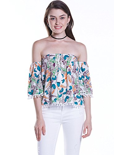 Soutien-gorge T-shirt imprimé blanc YALI taille M sous-vêtement invisible confortable