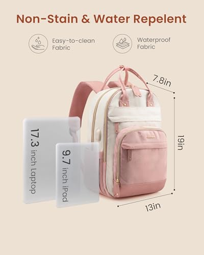 Image of LOVEVOOK Laptop Backpack for Women, Travel Backpacks Work Anti-Theft Bag, Backpack Purse, Conputer bags with USB, Waterproof
