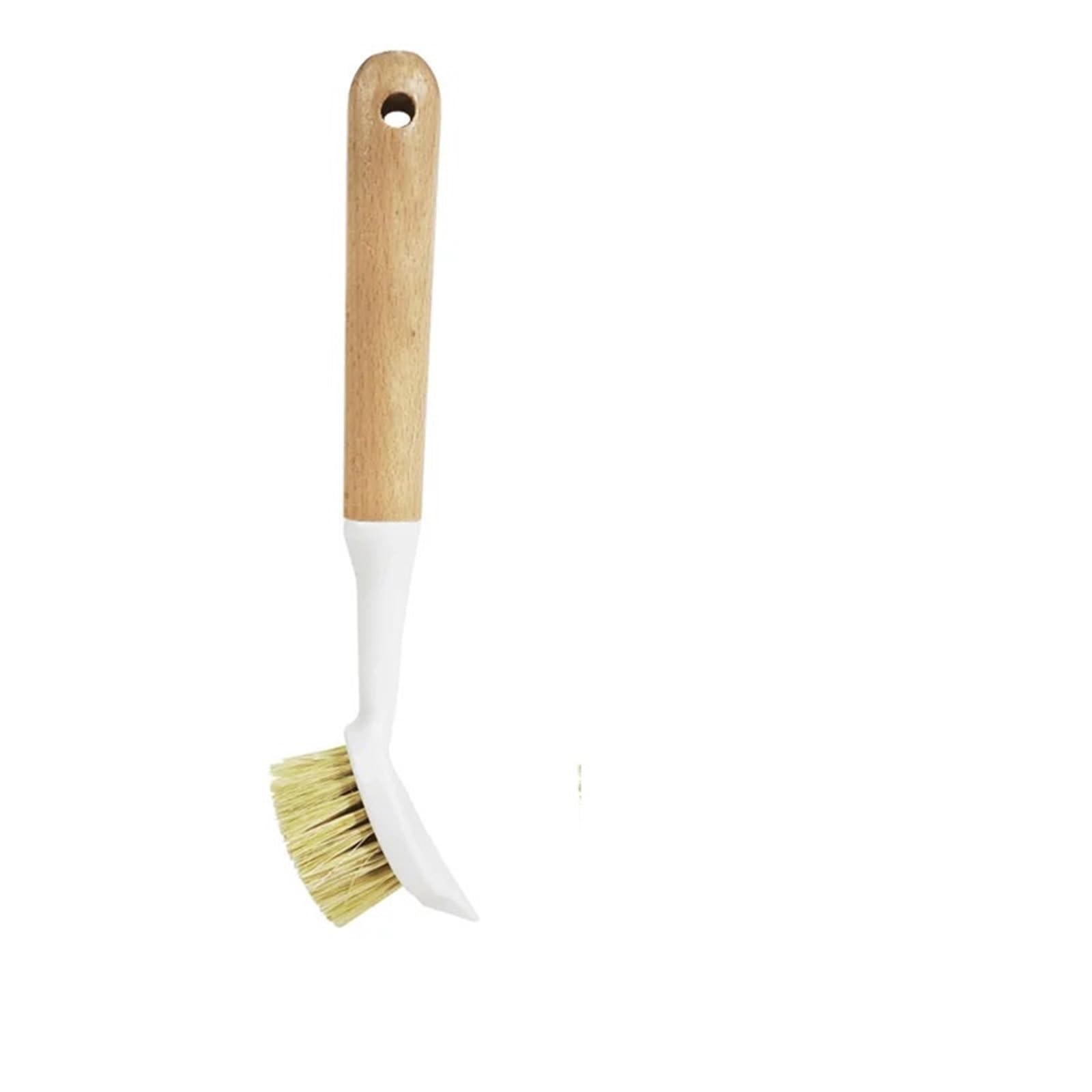 Wooden Pot Brush With Sisal Bristles Strong Scrubbing Dish For Cast Iron Skillet Pots Pans for Dishes, Pots(1 pcs)