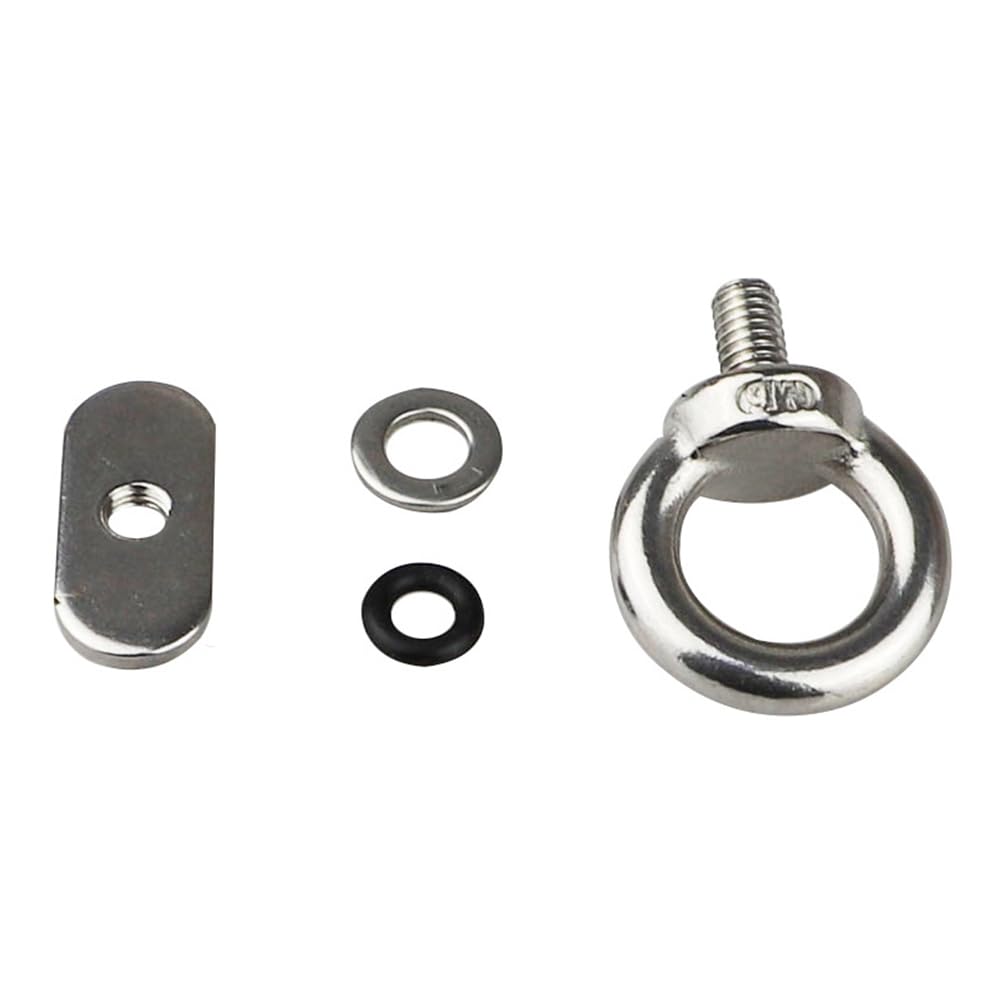 QWORK 4 Pezzi M10 Bulloni ad Occhiello, M10 Bullone per Sollevamento Filettato Maschio Acciaio
