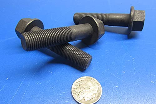 Grade 8 Black Oxide Steel Flange Bolts PT 1/2"-20 Thread x 2.25" Length 10 Pcs