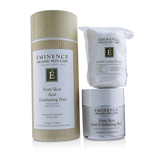 Eminence Firm Skin Acai Exfoliating Peel For Unisex 2 Pc 1.7oz Peel Solution, 35Pc Dual - Texture Cotton, Brown, 2 count (Pack of 1)