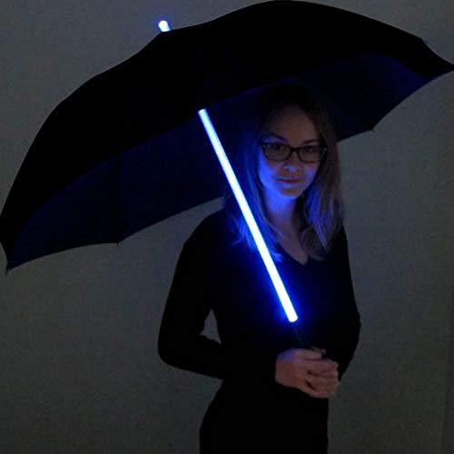 Liberty Imports 3 Pack - Led Lightsaber Light Up Umbrellas With 7 Color Changing Effects | Windproof Golf Umbrellas With Flashlight Handle (Ed.2) #TOP6